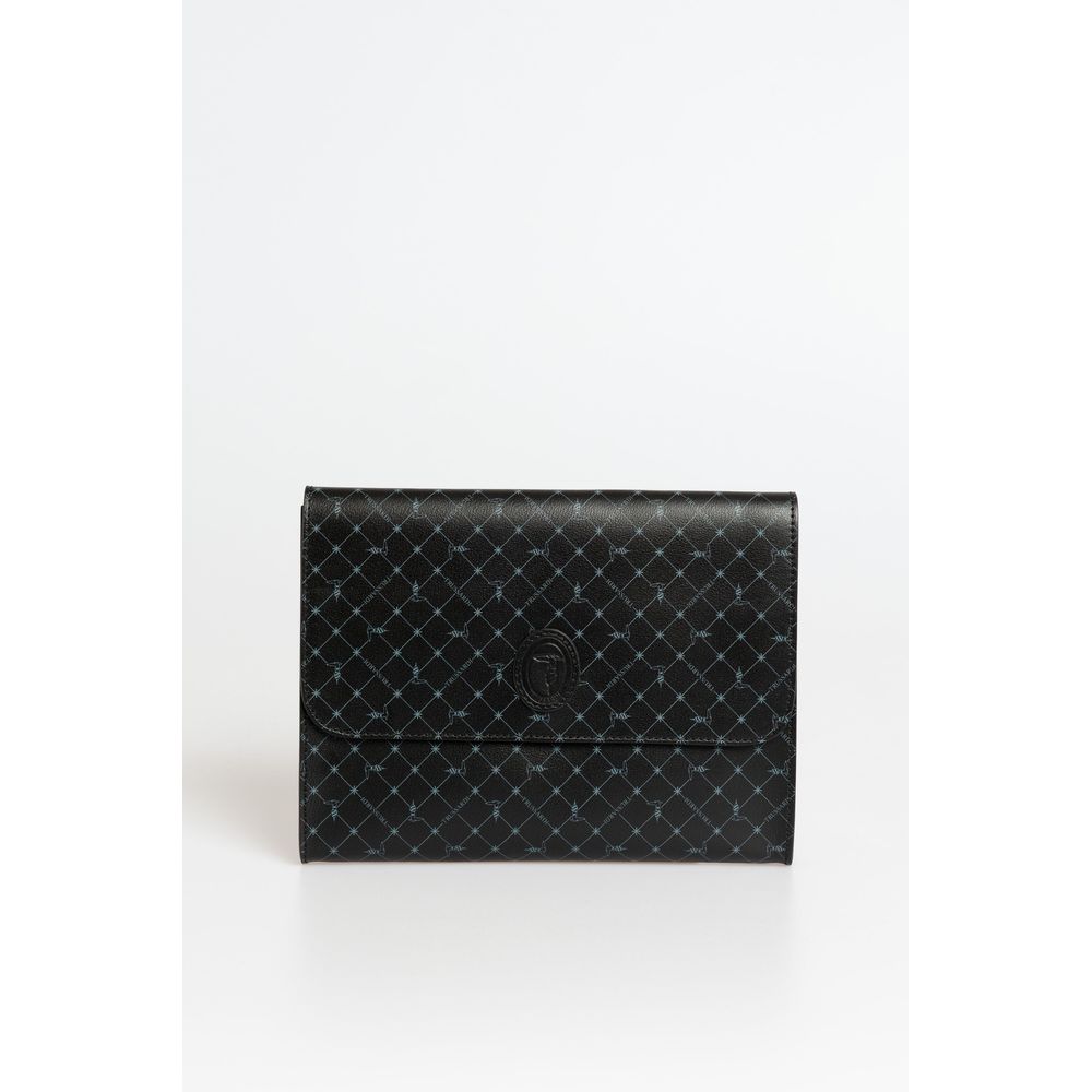 Trussardi Black Polyester Men Clutch