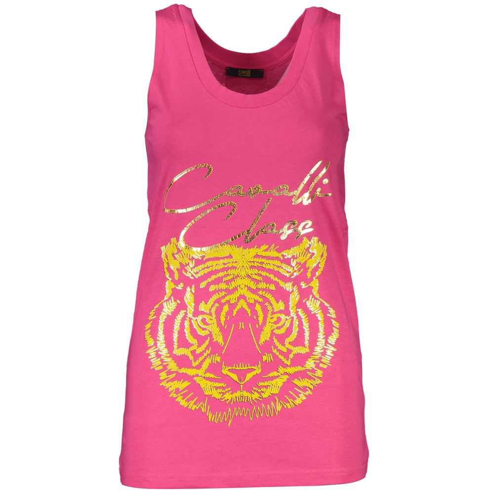 Cavalli Class Rosa Cotton Female Tank Top