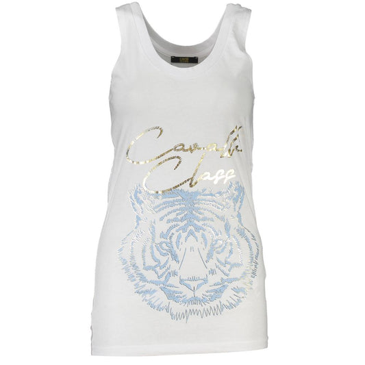 Cavalli Class Bianco Cotton Women Canotta