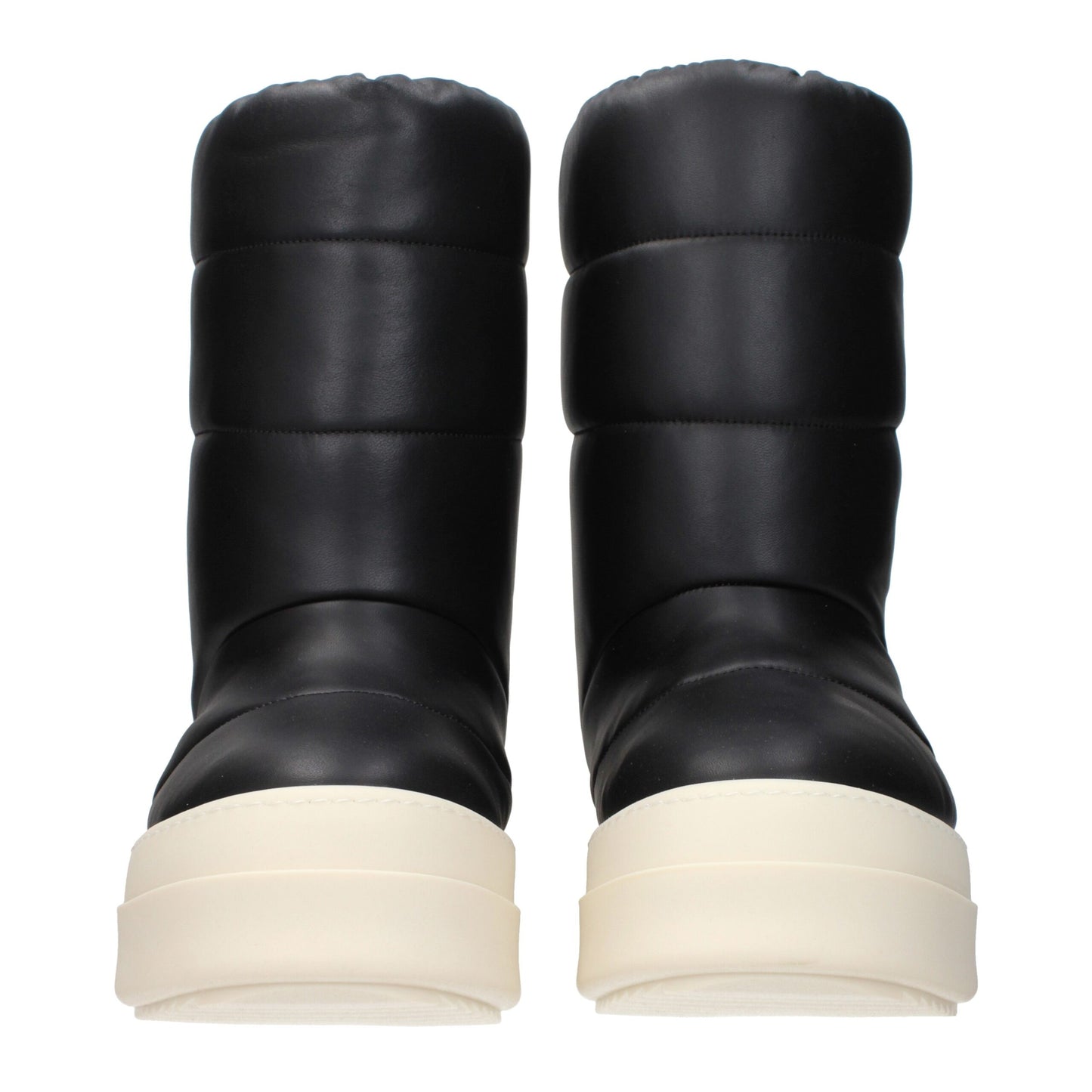 Rick Owens Black Leather Ankle Boots