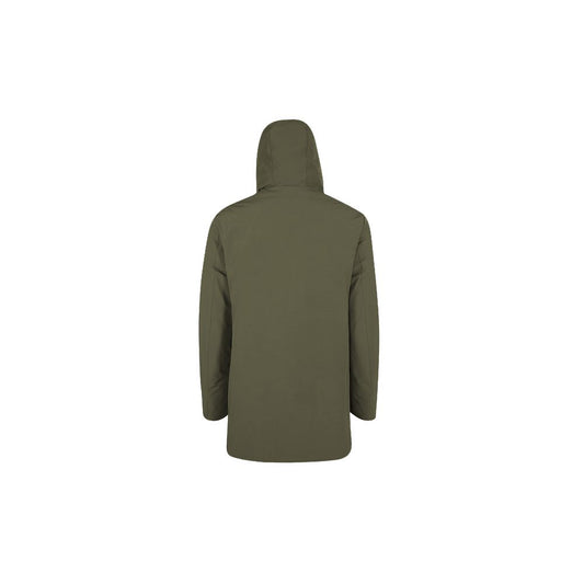 Yes Zee Green Nylon Jackets & Coat