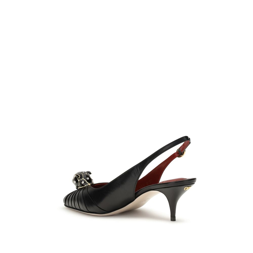 Valentino Garavani Black Leather High Heel Pumps