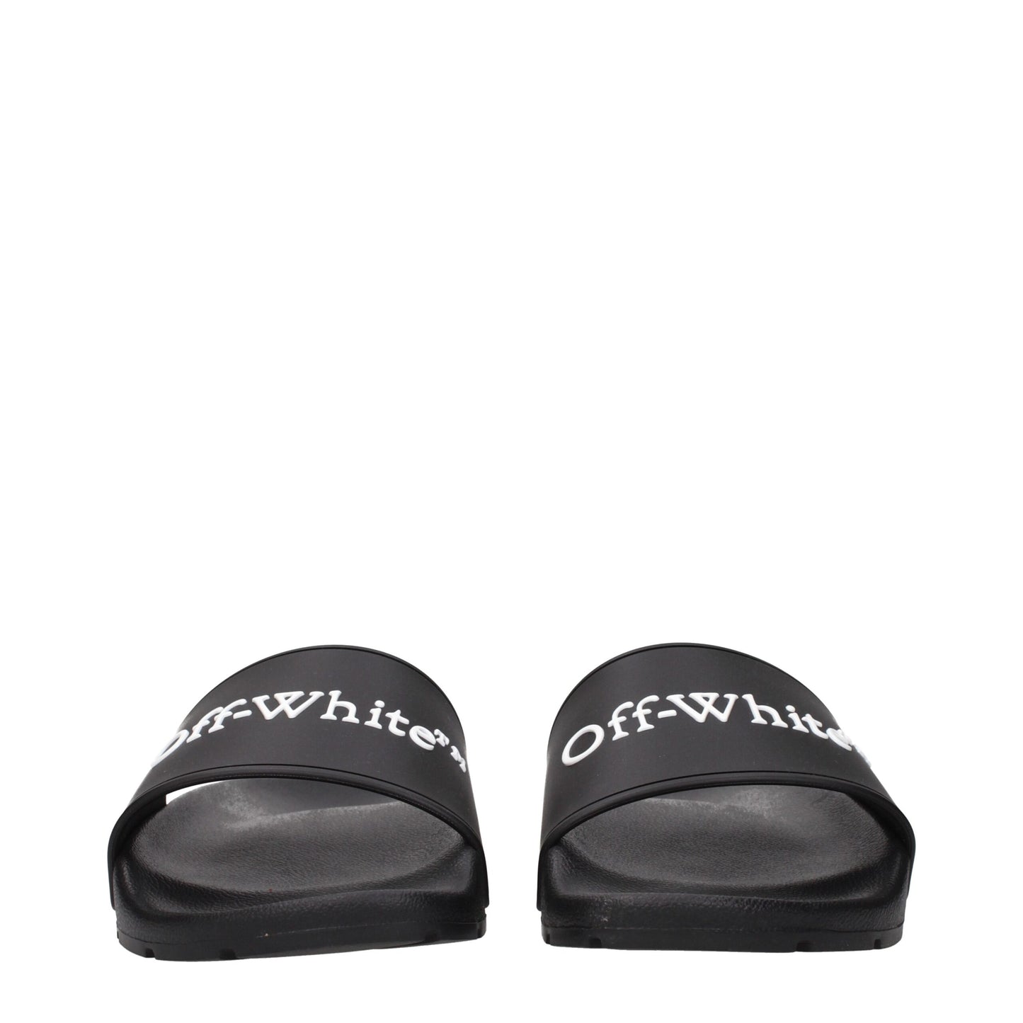 Off-White Black Cotton Slippers
