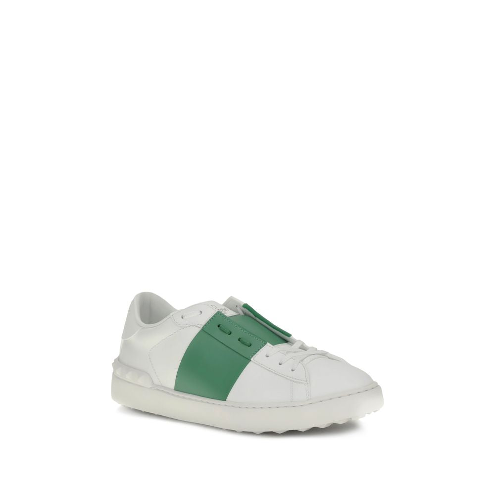 Valentino Garavani White Calf Leather Bos Taurus Low Top Sneakers