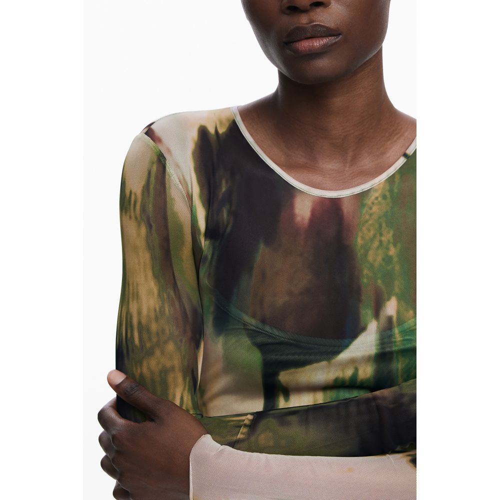 Desigual Green Polyester Casual Dress