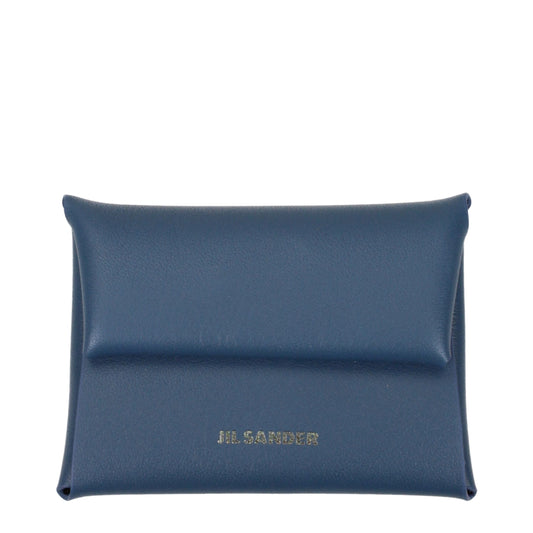Jil Sander Blue Leather Wallet