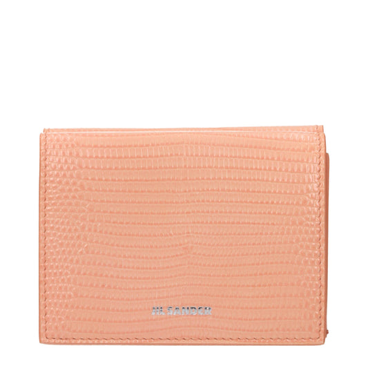 Jil Sander Pink Leather Wallet