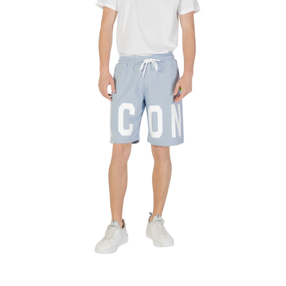 Icon Blue Cotton Bermuda Shorts