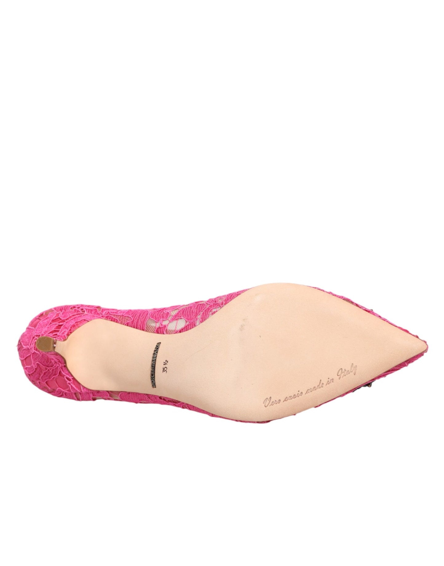 Dolce & Gabbana Pink Taormina Lace DEVOTION Pumps Shoes