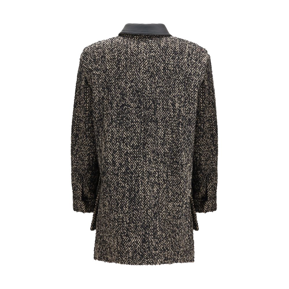 Max Mara Brown Fleece Wool Coat