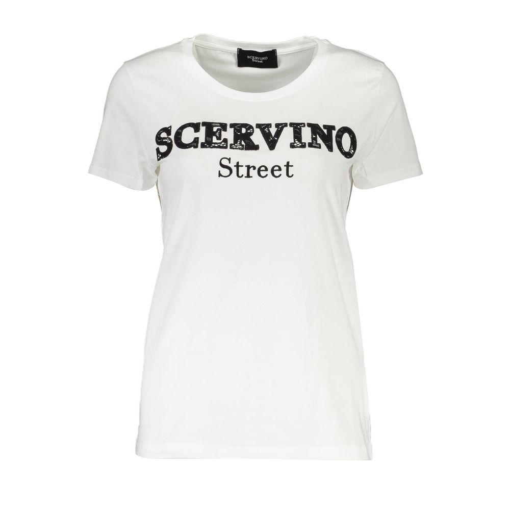Scervino Street White Cotton Men T-Shirt