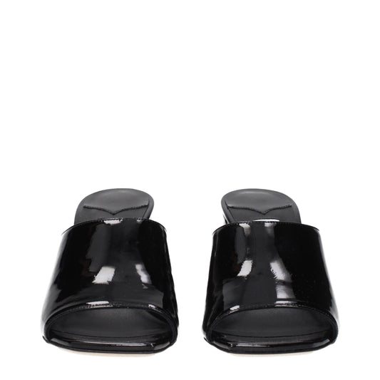 Jimmy Choo Black Leather Platform Sandals