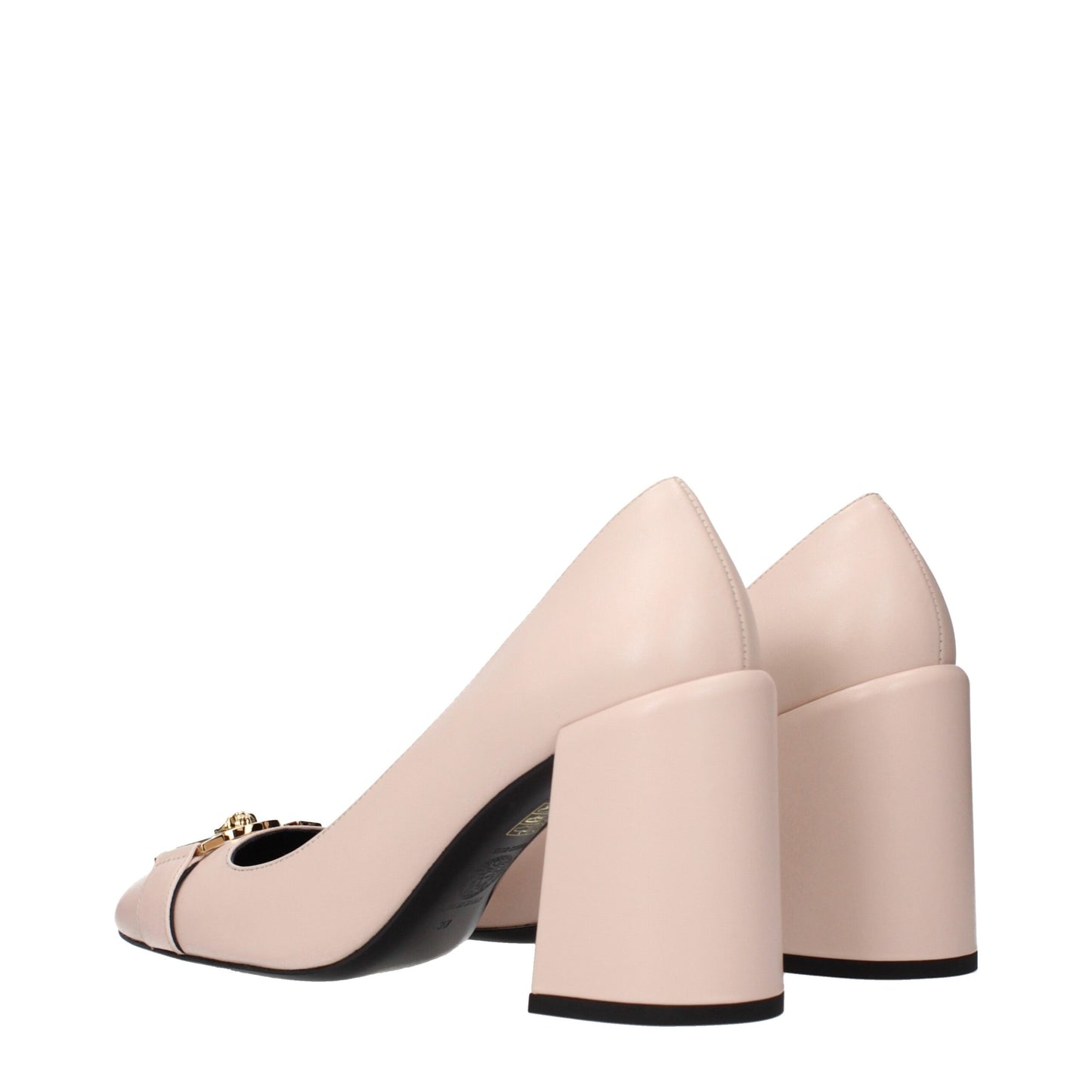 Versace Pink Leather High Heel Pumps