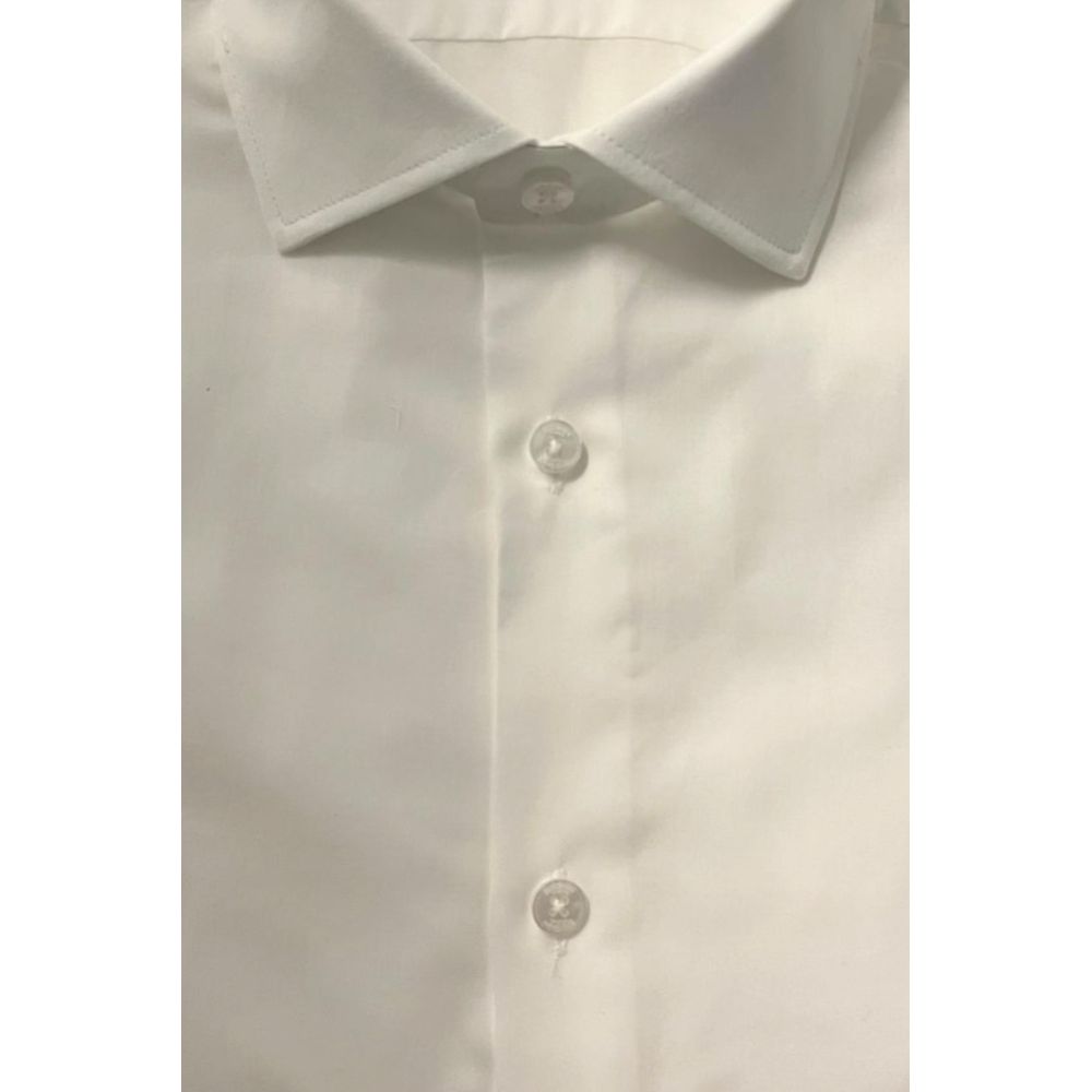 Baldinini Trend White Cotton Men Shirt