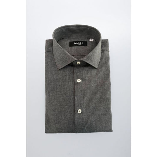 Baldinini Trend Gray Cotton Men's Shirt