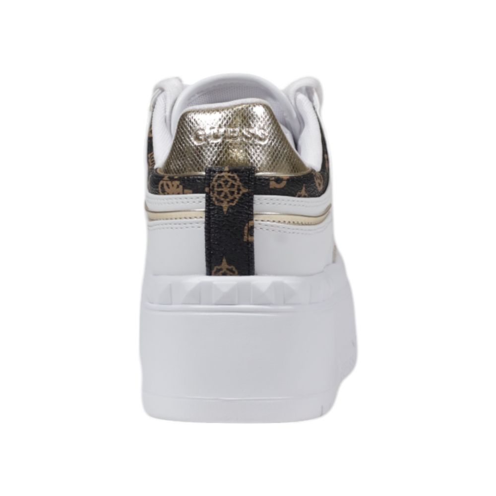 Guess White Polyethylene Platform Pumps