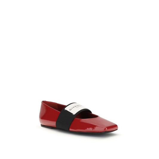 Givenchy Red Leather Ballet Flats