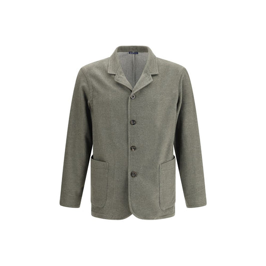 Finamore Green Fleece Wool Coat