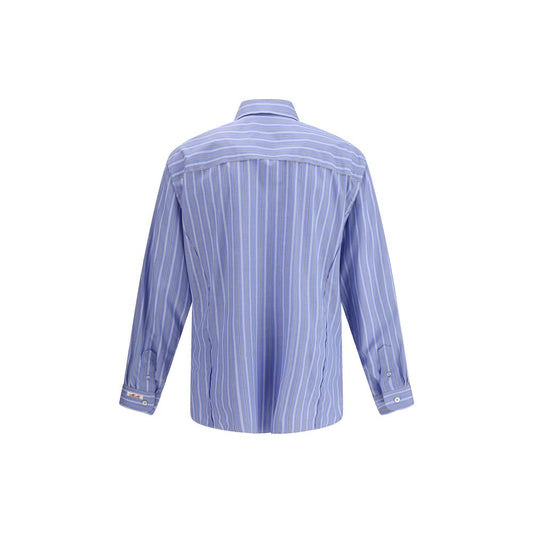 Margiela Blue Cotton Pattern Shirt