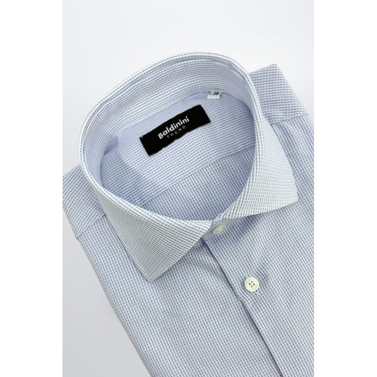 Baldinini Trend Light Blue Cotton Men Shirt