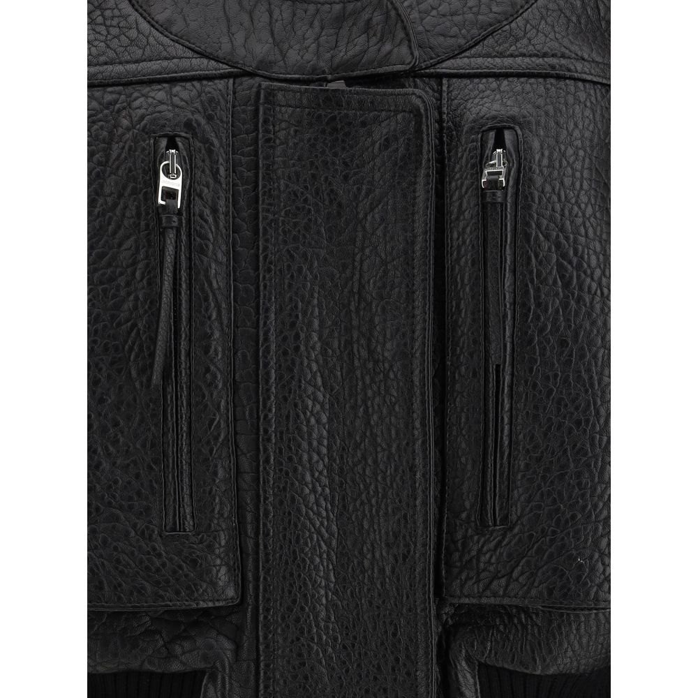 Jacquemus Black Lamb Leather Clothing