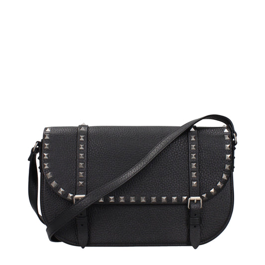 Valentino Garavani Black Leather Crossbody Bag