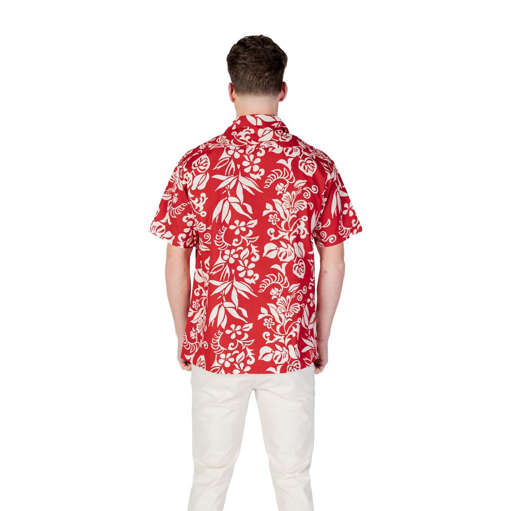 Replay Red Cotton Shortsleeve Shirt