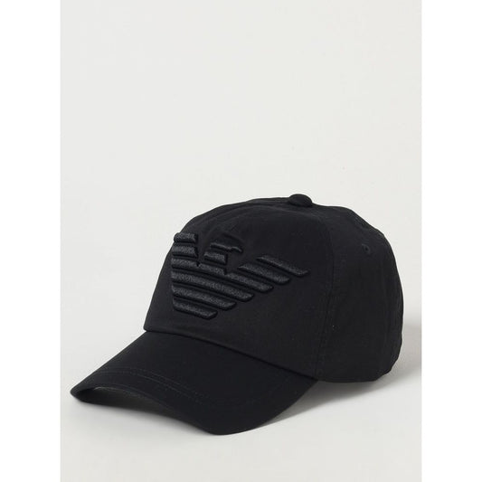 Emporio Armani Black Cotton Cap (Baseball Hat)