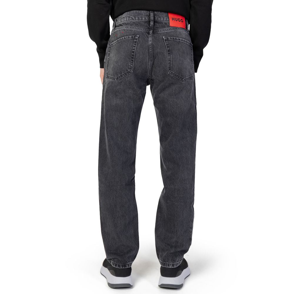 Hugo Boss Black Cotton Relaxed Fit Jeans