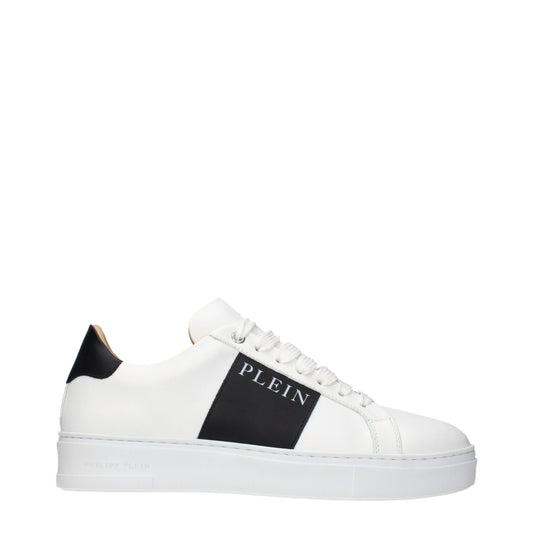 Philipp Plein White Leather Sneakers