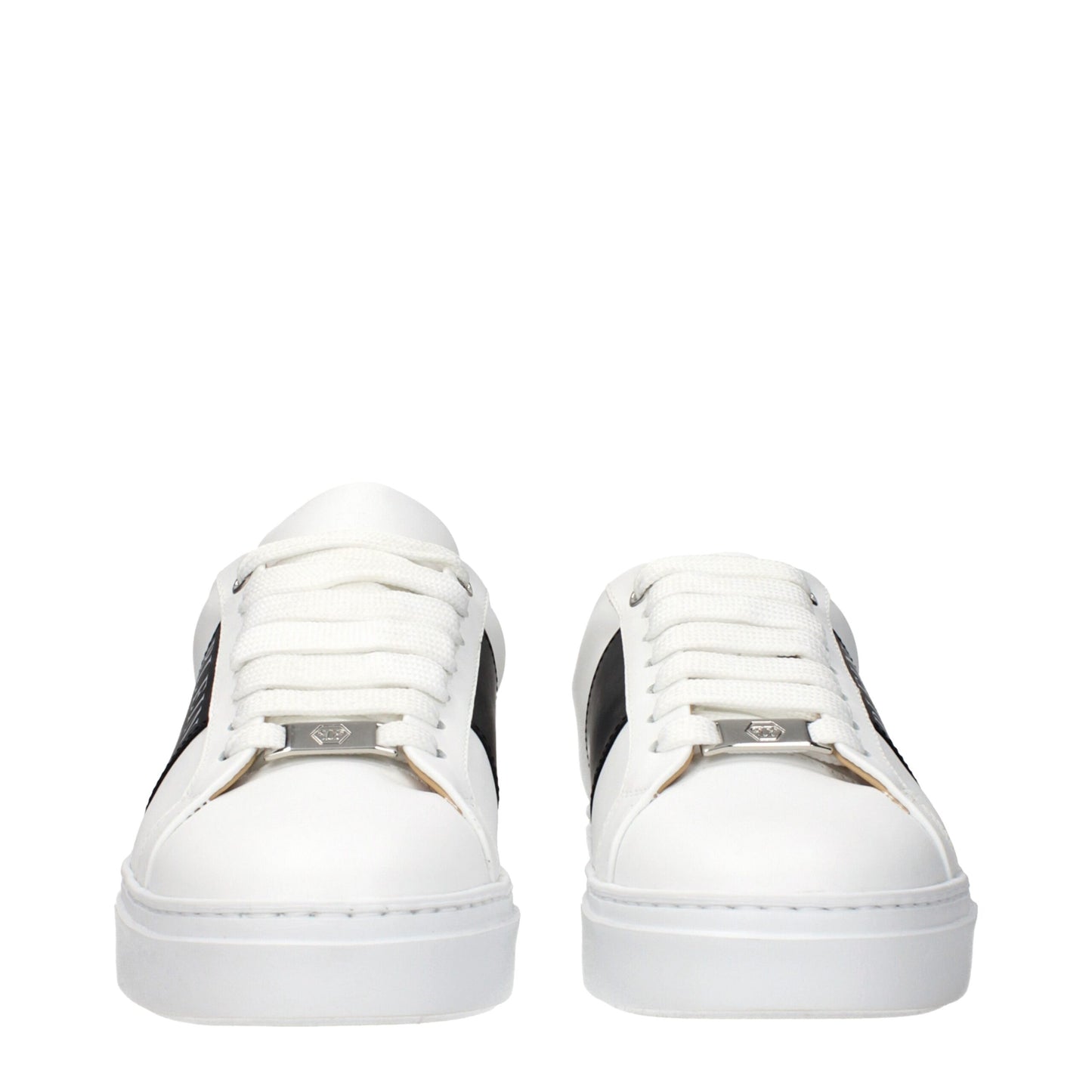 Philipp Plein White Leather Sneakers