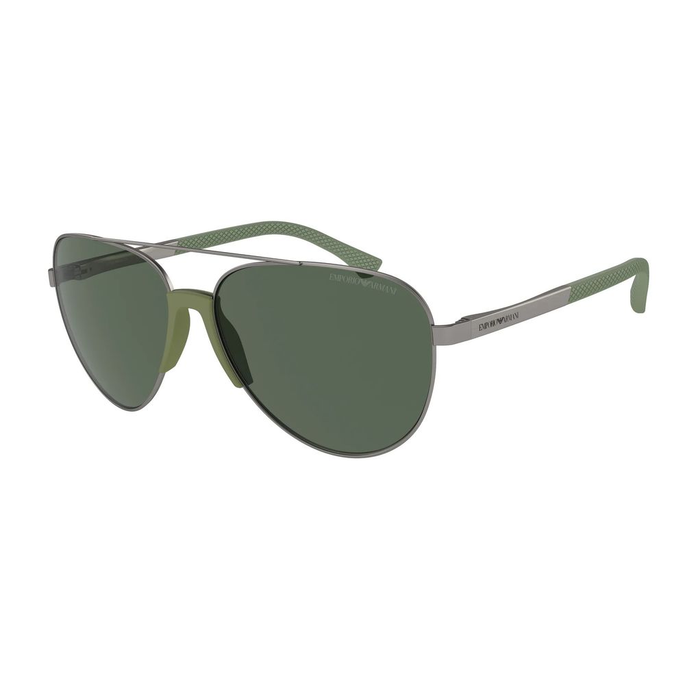 Emporio Armani Gray Metal Sunglasses