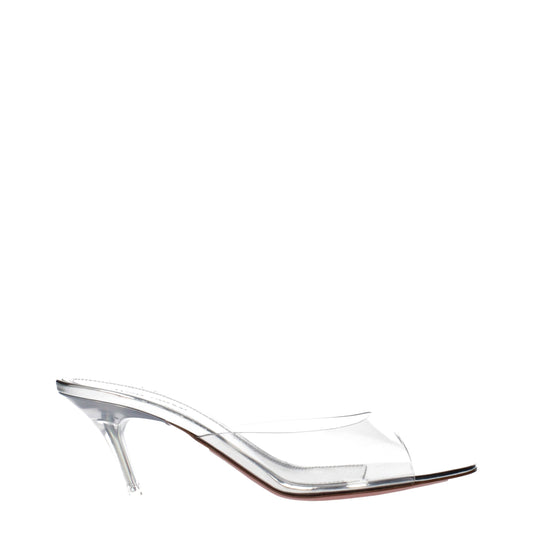 Amina Muaddi Transparent Pvc Stiletto Heel Sandals