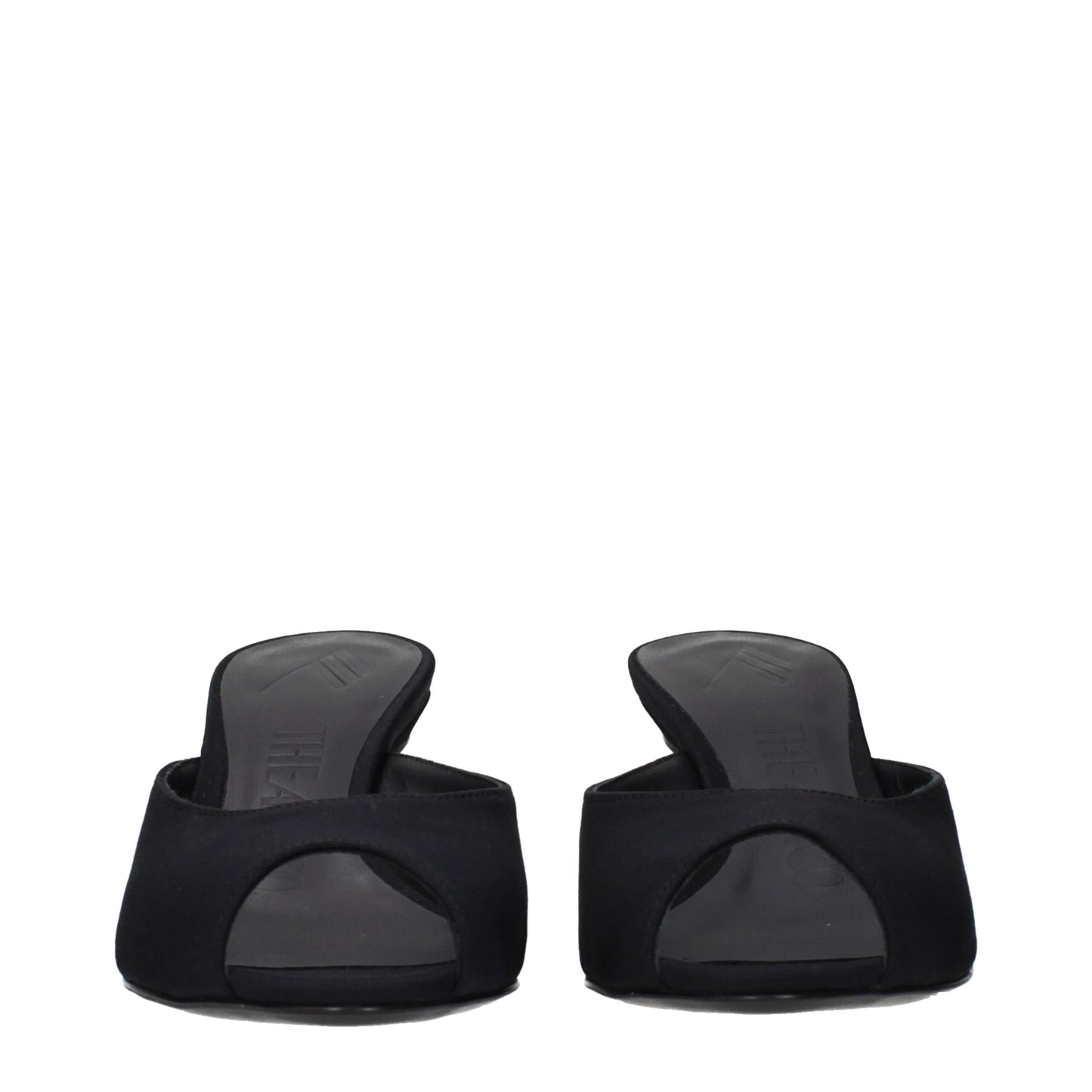 The Attico Black Fabric Sandals