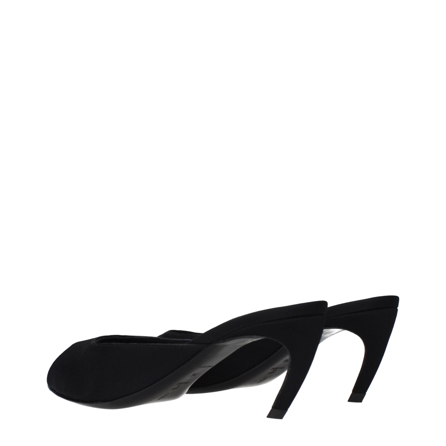 The Attico Black Fabric Sandals