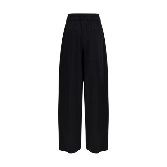 Max Mara Black Fleece Wool Casual Pants