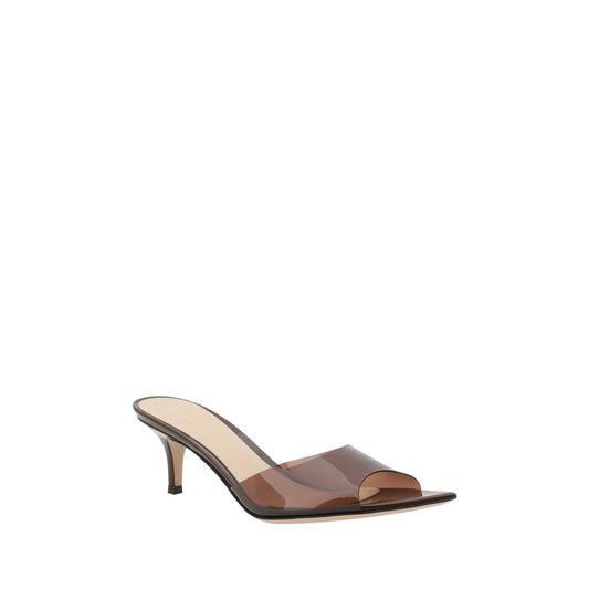 Gianvito Rossi Brown Polyurethane Stiletto Heel Sandals