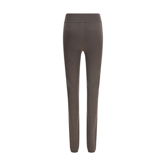 Rick Owens Gray Fleece Wool Leggings