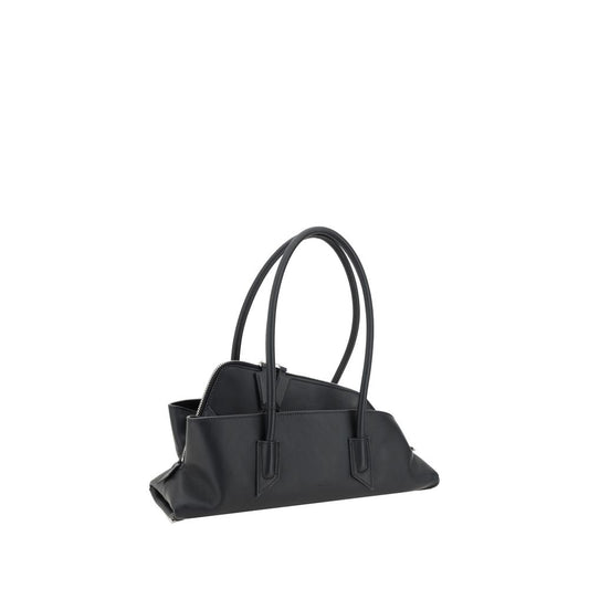 The Attico Black Calf Leather Bos Taurus Shoulder Bag