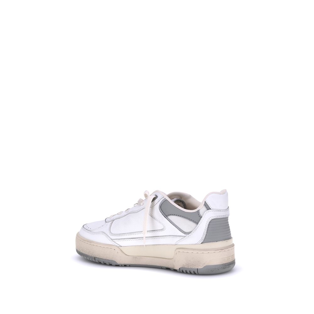 Golden Goose Gray Calf Leather Bos Taurus Chunky Sneakers