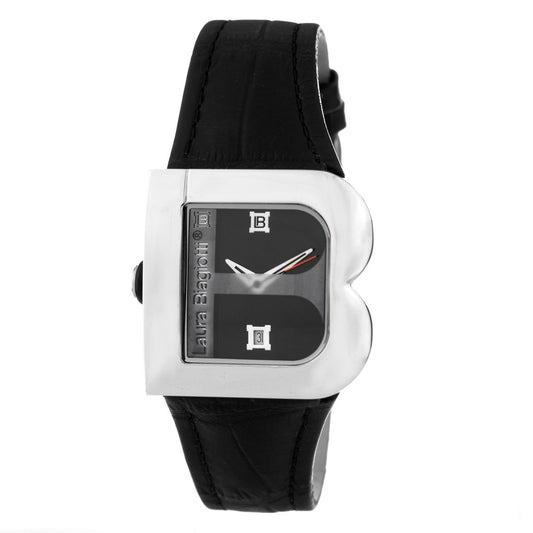 Laura Biagiotti Black Leather Dress Watch