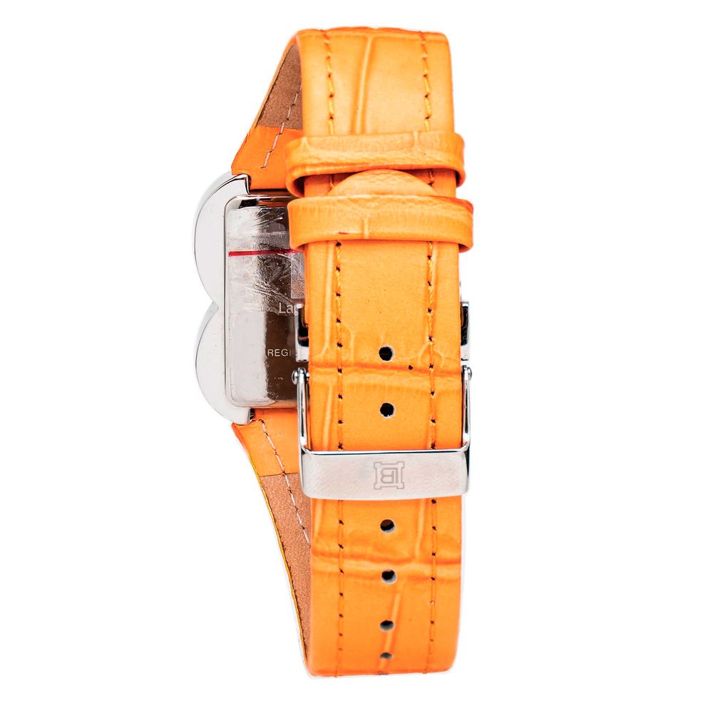 Laura Biagiotti Orange Leather Dress Watch