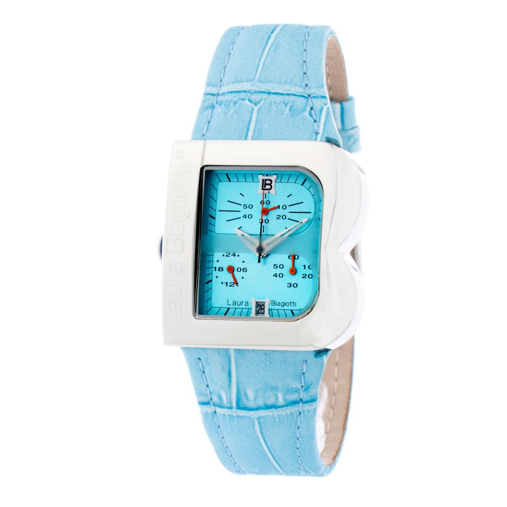 Laura Biagiotti Blue Leather Dress Watch