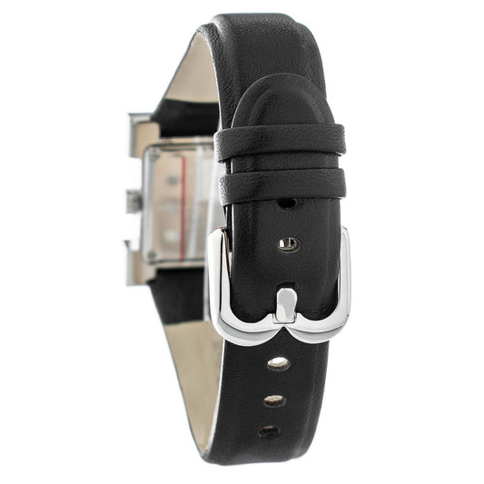 Laura Biagiotti Black Leather Dress Watch