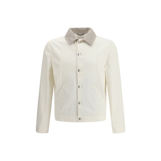 Brunello Cucinelli White Cotton Denim Jacket