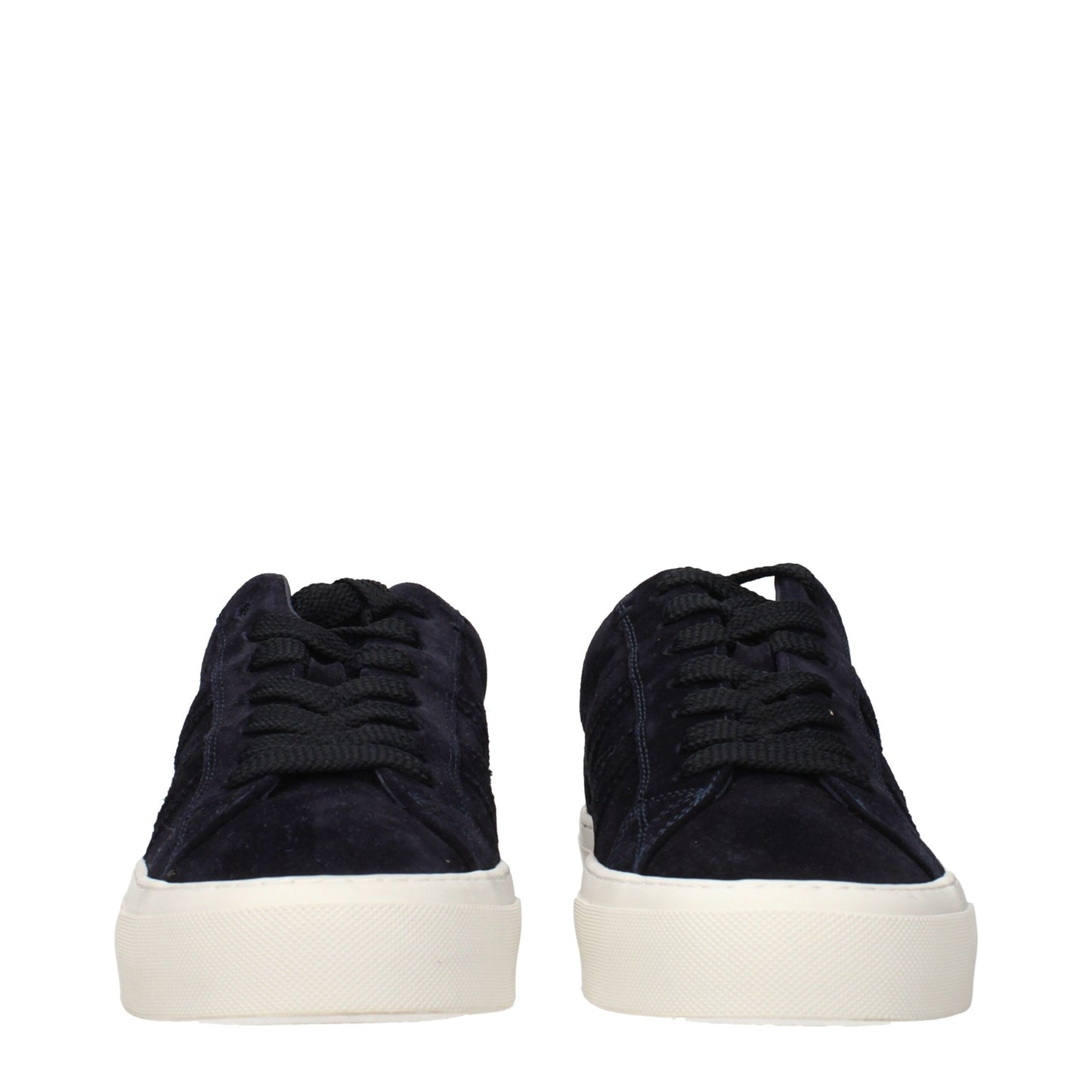 Moncler Blue Leather Low Top Sneakers