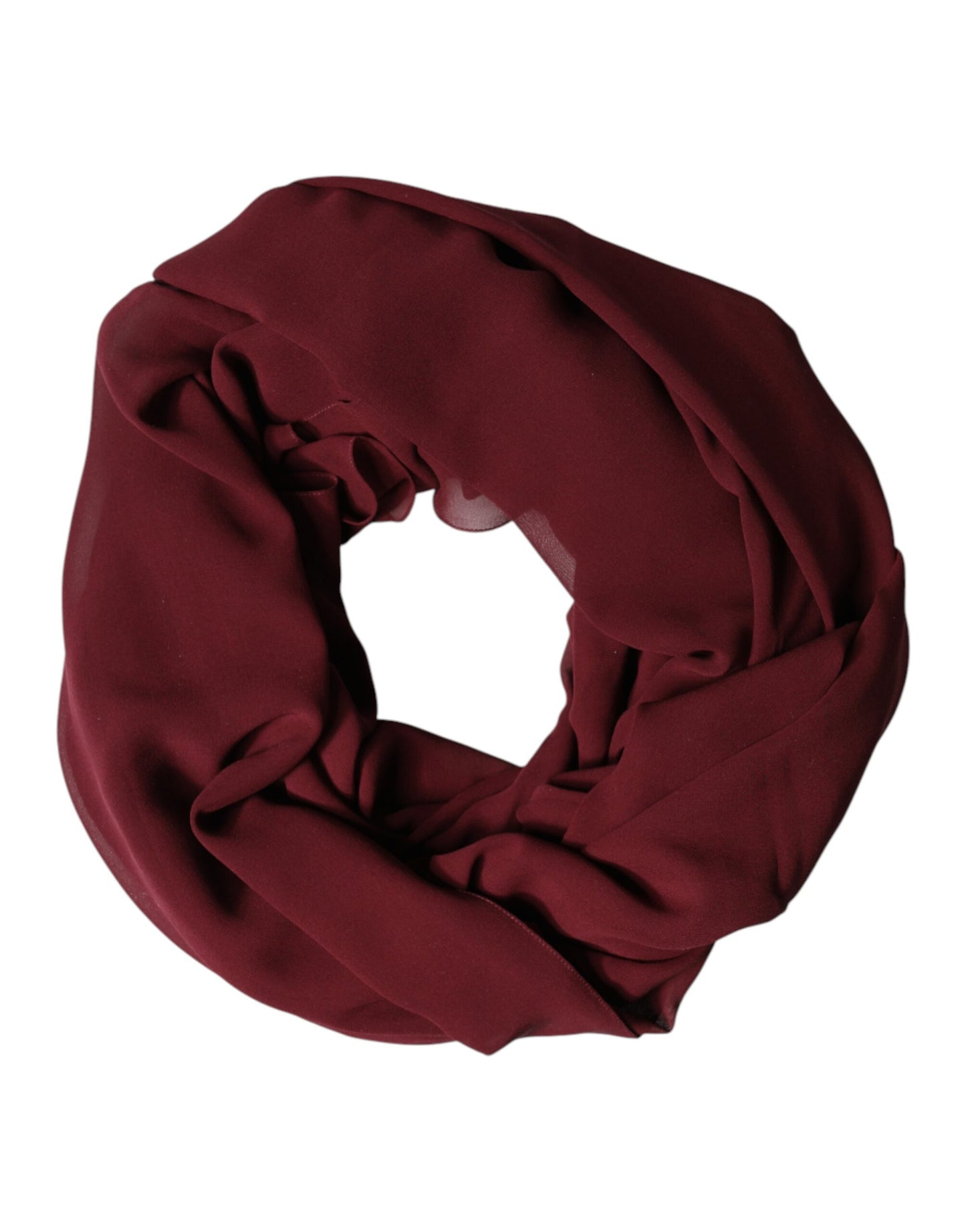 Dolce & Gabbana Maroon Silk Stole Neck Wrap Shawl Men 200cm x 130cm  Scarf