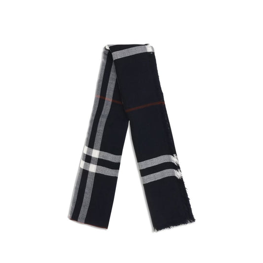 Burberry Blue Wool Scarf
