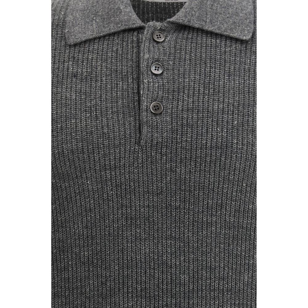 Brunello Cucinelli Gray Cotton Sweatshirt