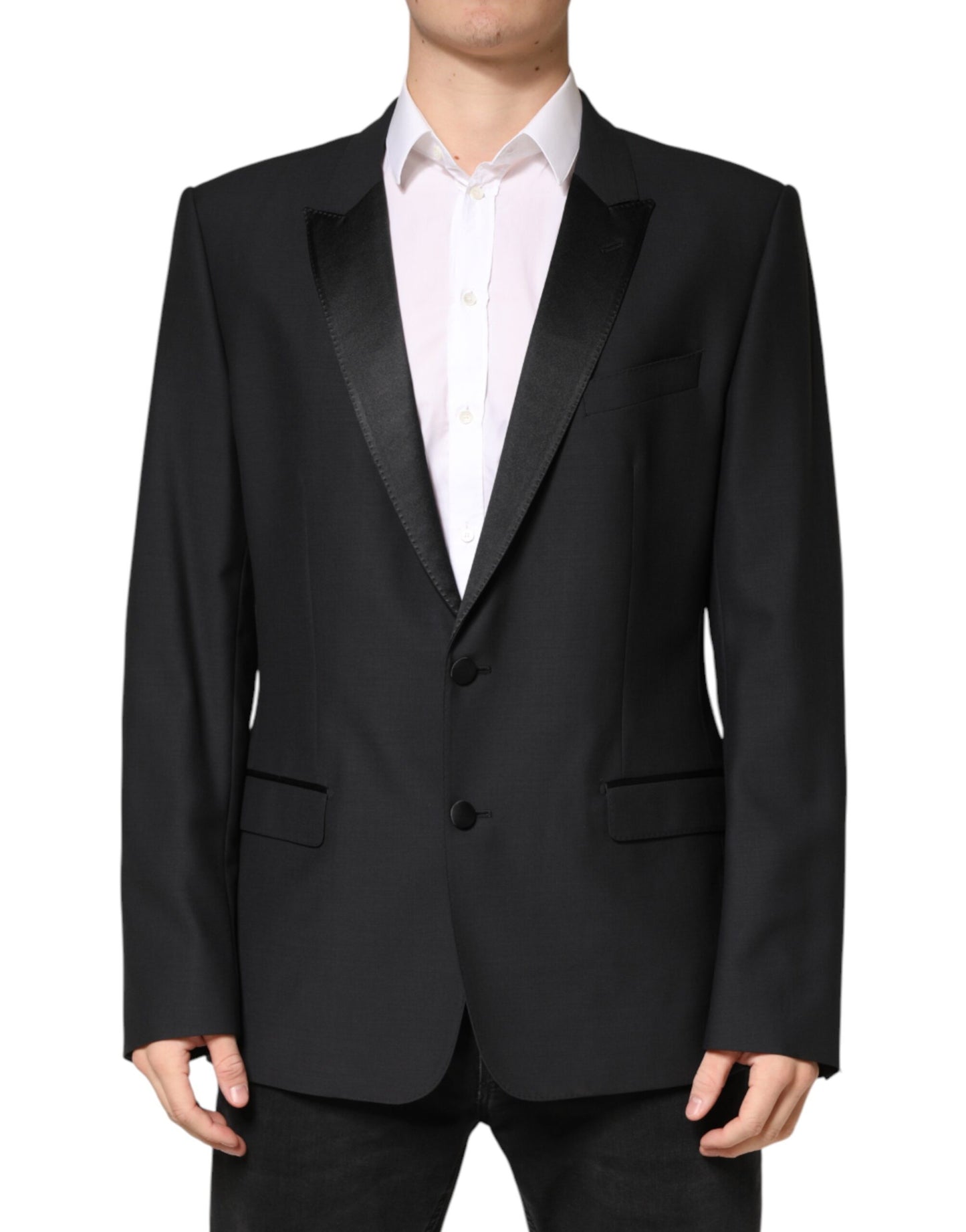 Dolce & Gabbana Black MARTINI Single Breasted Jacket Blazer